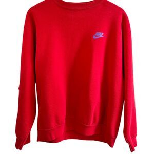 Vtg Red Sweatshirt Crewneck 90's Vintage Sport Purple Nike Logo